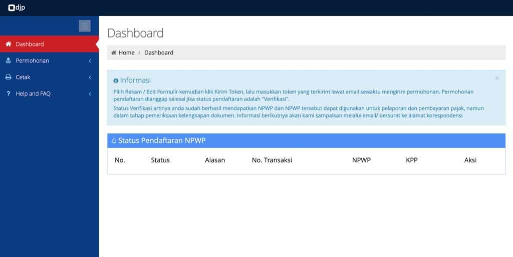 cara membuat npwp online dengan mudah di halaman DJP