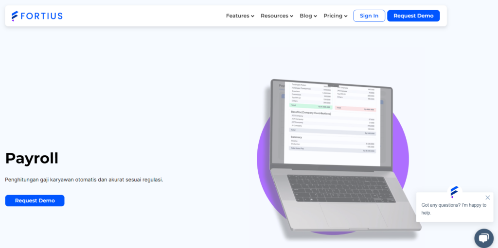 software payroll Fortius HRIS